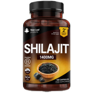 New Leaf Shilajit Capsules 1400mg + 60% Fulvic Acid 120 Caps